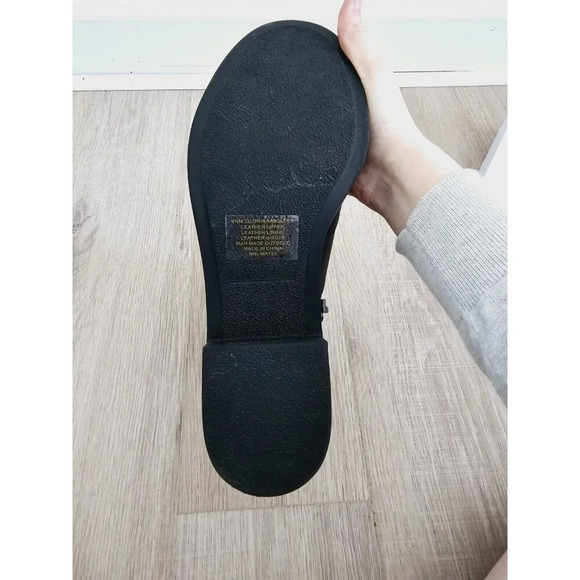 Andre Assous Gloria Chelsea Bootie Leather Black Biker Goth Block Heel Boots 9.5 - Picture 9 of 11